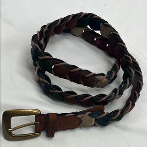 St. Johns Bay Multicolored Braided Suede Belt